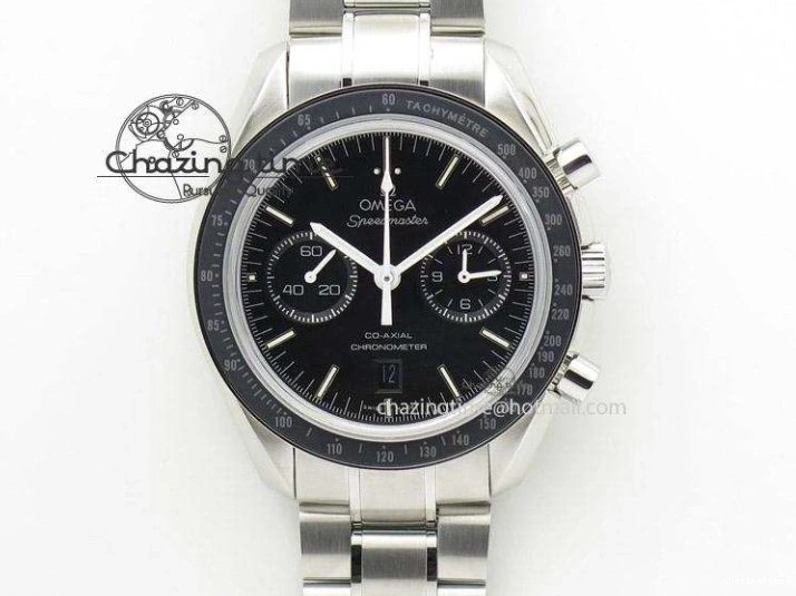 0315 Effortless Speedmaster Apollo 11 On SS Bracelet Manual Winding Chrono Movement 8225